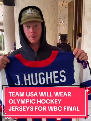 The USA Olympic hockey sweaters will be on full display tonight for the WBC final vs Venezuela. (via: @Fanatics) 