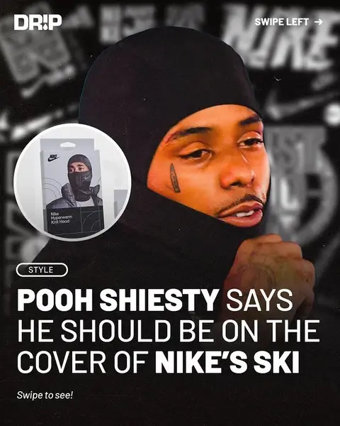 Pooh Shiesty said brands should be cutting him a deal for the ski mask, arguing that his influence helped turn the balaclava into one of the most recognizable accessories in modern hip-hop and streetwear. #poohshiesty #hypebeast #shiesty #balaclava #streetwear #rap #StreetStyle 