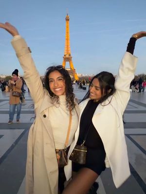 made it to PARIS 🥹 #theaguilars #sister #family 