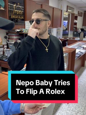 Nepo baby tries to flip a Rolex on 47th street in New York City  #rolex #watches #business #watchcollector #jewelry 