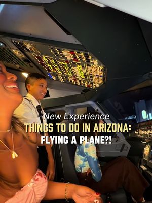 They let me fly a plane in Arizona and I’m still processing it! LOL 😂 I took my sister to Avia Sim in Phoenix and this is a full-on flight simulator experience where you’re sitting in a super realistic cockpit with a real instructor guiding you the entire time. You actually go through the full process, takeoff, flying, and landing, which sounds fun until you realize how many buttons and controls are involved!  For the Phoenix location, sessions typically start around $100–$150+ per person depending on the experience you choose, and most sessions run about 30–60 minutes. You can also choose different flight routes/locations which makes it even cooler. I will say… this was SUCH a fun and unique experience and definitely something different to do in Arizona, whether you go with friends, family, or even for a date idea. But yeah… flying? Not my forte 😂 @aviasim_usa  10/10 experience! #arizonaplaces [hosted] #arizona #scottsdale 