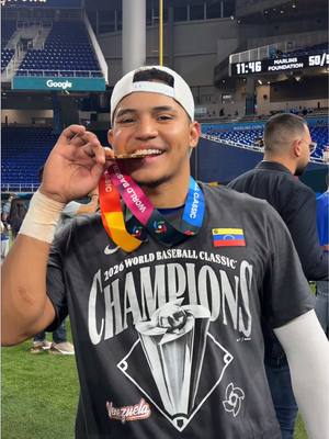 CONGRATS TO OUR CLOSE PERSONAL FRIEND JAVIER CHIQUITO SANOJA, WBC 2026 CHAMPION 🇻🇪💥🏆 #wbc #venezuela #marlins 