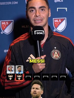 Is Lionel Messi the GREATEST goalscorer in football history? 🐐 Miguel Almiron gave his take on some of the GOATs of footy 💯 #footballtiktok #soccertiktok #messi #ronaldo #worldcup