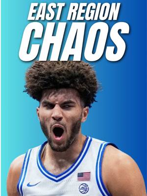 The East Region could cause CHAOS in your March Madness Bracket 😬 #marchmaddness #collegebasketball #cbb #ncaatournament #brackets 