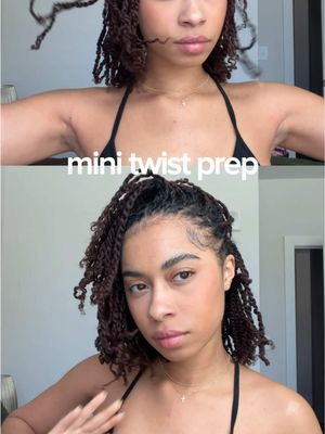 prepping for mini twists 🤍 im committing to more mini twists for the next couple of months to help with retention and overall health  @keracare @Olaplex @amika 