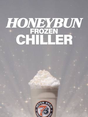 Your favorite bakery treat but make it frozen🍯 #7brew #7brewcoffee Honeybun Frozen Chiller: honey + white chocolate* + brown sugar cinnamon*  *Sugar-free flavors available 