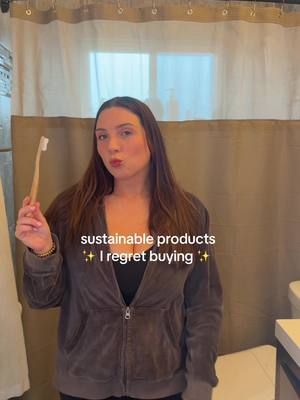 do you agree?? some sustainable products that are not worth it IMO! #ecofriendlyproducts #nobuy #thingsiregretbuying #sustainableliving #savemoney 