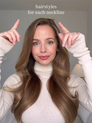 Hairstyles for different necklines♥️ Which look is your favourite? Turtleneck - claw clip Halter neck - french twist Off-the-shoulder - soft half up Boat neck - elegant ponytail Collared shirt - braided bun added a few @Luxy Hair Seamless Extensions in Bronde Balayage for a little extra length and volume Use code AGABOURY to save Everything’s linked in my bio✨ #luxyhair #luxyhairpartner #easyhairstyles #longhairstyles #hairinspiration 