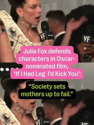 During a red-carpet interview at the Oscars, Julia Fox gushed about the Oscar-nominated film 'If I Had Legs I'd Kick You.' The movie, which has resonated deeply with moms, stars Rose Byrne as a mother who experiences burnout while caring for her sick daughter through daily hospital visits. Fox called the film "every mother's story" before one interviewer joked that the child in the film was "annoying," asking Fox to agree. Julia then defended the situation, saying, "It's not that it's the mother's fault or the child's fault. It's society's fault—it sets mothers up to fail, you know? Even the fact that school lets out at 3, but most jobs are done at 5 or 6. Like, all those little things are so positioned, and are not conducive to mothering." NO NOTES👏👏👏👏 🎥: Vanity Fair