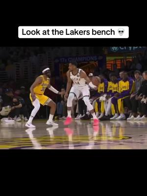 The Lakers bench was in sync  💀