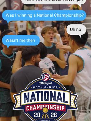 Only dreaming about one thing until July. 💭 Counting down the days until the 2026 USA Volleyball Boys Junior National Championship presented by Credit Union 1 on July 8-11 in Phoenix. 🌵 Register today! (🔗 in bio) #BJNC