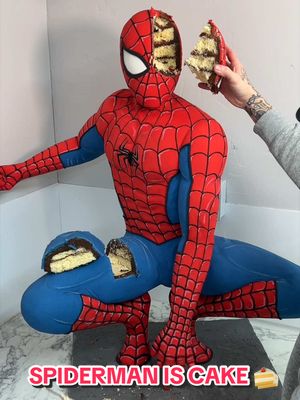 Perfect CAKE for the biggest Spiderman fan? 🍰  . . . . #spiderman #cake #comics #marvel #cakedecorating @Sony Pictures UK 