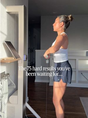 My 75 hard/medium results!! 💪🏼👏🏼 This challenge was not just about losing weight but finding myself again, gaining strength and building healthy, long lasting habits I want for the rest of my life! I’m so proud of myself cause I did it!!! I definitely had some days of failure, but I got back up and went again.  Just goes to show you that if you set your mind to anything you can do it!! The rules we did: - 45 minute workout daily  - lots of water   - no sweets, bread, fried food, chips, alcohol, soda, & eat generally clean  - read daily  #75hard #75hardresults #fitnesschallenge #postpartumfitness 