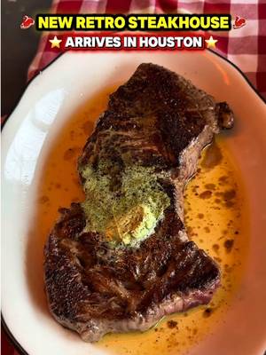 A new retro steakhouse has arrived in Houston 🍽️ The team behind La Lucha and State of Grace just replaced Superica with Star Rover—a West Texas–inspired, mid-priced steakhouse built around classic, shareable comfort. Think nostalgic potato skins, fluffy buttermilk rolls, and that full old-school steakhouse spread with every entrée. The ribeye is buttery and nicely seared, but the standout was easily the country fried chicken—super crispy, juicy, and covered in a rich peppery gravy (use it as a dip for everything). Finish it off with their soft serve and apple pie 🤝 Fun, nostalgic, and definitely come hungry. 📍Star Rover #steakhouse #houstonfoodspots #houstonfood #houstonrestaurants 