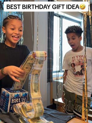 took money out of the bank, spent 20 minutes putting it into this box, just to put it back in the bank in his investment account😂 1000% worth it for his reaction.  Even if you put a bunch of ones in it, these kids will think they’re big ballasss🤣 highly recommend  . . kids birthday gift ideas, money box surprise gift