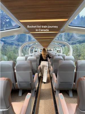 Bucket list train journey in Canada.. 🇨🇦🏔️🌲 I still think about this train ride! 🚂  This summer Rocky Mountaineer is launching a limited route called Passage to the Peaks. Running through British Columbia and Alberta, with stops in Banff and Jasper. The views from this journey will be unbelievable. Glacier fed lakes, endless mountain ranges, and seeing it all from a glass-dome train.  It’s only running June & July this year, which makes it even more special. If you’ve ever dreamed of experiencing the Canadian Rockies like this.. this is your sign ✨