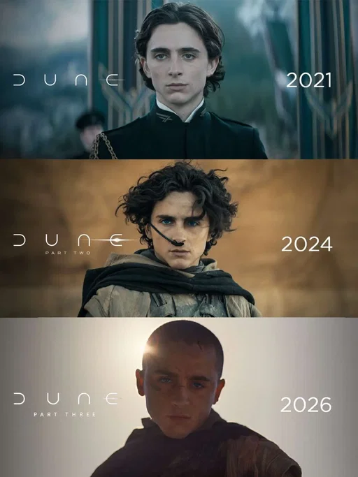 Set 17 years after the events of Part Two, Paul Atreides is now Emperor, and Dune: Part Three looks like nothing we have seen from this trilogy before. Villeneuve is calling it a thriller, more action-packed and tense than either of the first two films. The visual parallels throughout the trailer are stunning, echoing imagery from the first two films in a way that feels completely intentional. Shot primarily on 65mm and IMAX film, with the desert sequences kept in digital because Villeneuve wanted to preserve what he calls "the brutality." Hans Zimmer returns with a score that sounds completely different from the previous installments. And the Fremen chant you hear in the trailer? That is Timothée Chalamet's actual voice, confirmed by Zimmer himself.  In cinemas December 18. What are your expectations for the final chapter?
