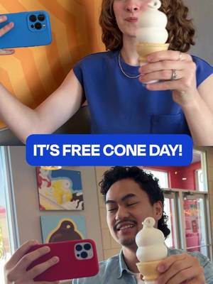 It’s not a drill. We’re giving out FREE CONES TODAY! Come visit a DQ location to celebrate spring 🎉