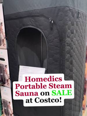 HoMedics Premium Portable Steam Sauna – now on sale at Costco!   Heats to 135°F with 100% humidity, 3 intensity levels, quick 1-min setup & folds away easily. Perfect for detox, recovery, stress relief & better sleep.   Grab this wellness game-changer before it’s gone! #CostcoDeals #costcotiktok @Costco Wholesale @Homedics 