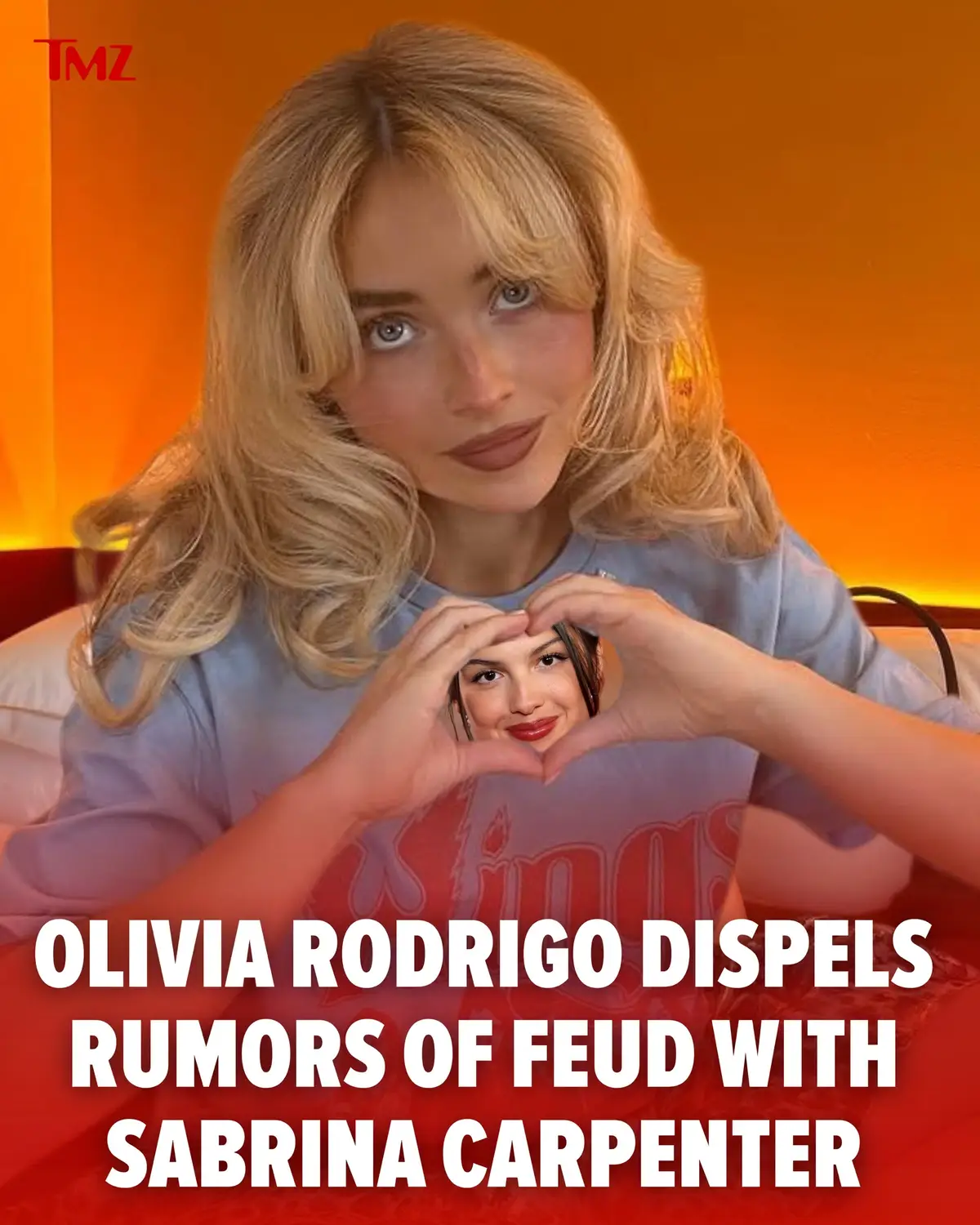 Olivia Rodrigo shut down rumors that she and Sabrina Carpenter have beef! Sabrina released her single "Skin" back in 2021, which was widely speculated to be about Rodrigo. Feud rumors have persisted ever since the "Drivers License" singer dropped her debut album, Sour. These days, she doesn’t have time to worry about internet rumors ... she’s got a new album to roll out! (Credit: Instagram/sabrinacarpenter)