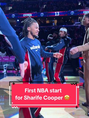 Sharife Cooper with his first NBA start 🌟 #washingtonwizards #NBA #sharifecooper #starter #corememories 