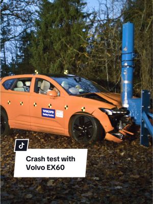 Crash test mode: ON. New EX60 showing how we test, and test, and test again. Beyond standardised testing. To help reduce the risk of injury in a crash. #volvo #volvocars #crashtest #cartok #carsafety 