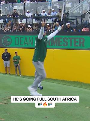 What just happened! Wild scenes on the party hole!  For Bafana Bafana! 🇿🇦🦏🇿🇦 #golf #livgolf #southernguardsgc 