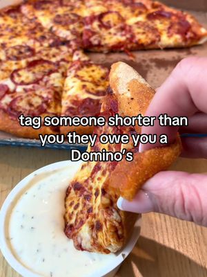 tag a short king #dominos #garlicandherbdip #Dominos 