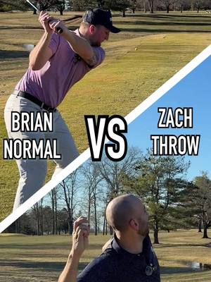 Zach Throwing VS Brian Normal!?! Who Wins?? #golf #fyp #golfer #pga @TheGrint 