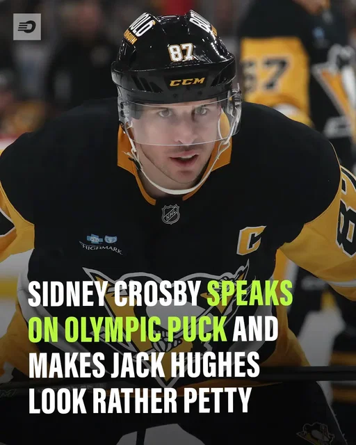Hughes made headlines earlier this week when he complained that he didn’t have possession of the puck that signified his golden goal 👀‼️ 📸 Charles LeClaire / James Lang - Imagn Images  #NHL 