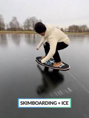 skimboarding + ice 😮 @douwemacare #icerink #lakelife #boardslide #smooth