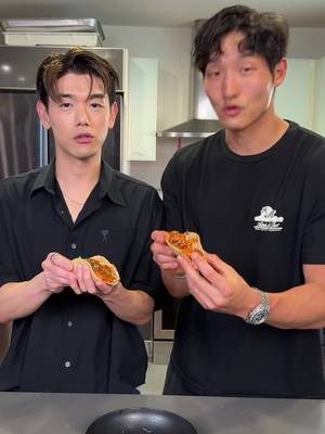 Fire Shrimp Tacos w/ @ericnam  #korean #Recipe #foodtiktok #ericnam #tacos 