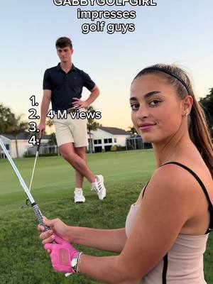 Which one is your favorite? These videos get the crazy millions of views…  GABBYGOLFGIRL impress golf guys…