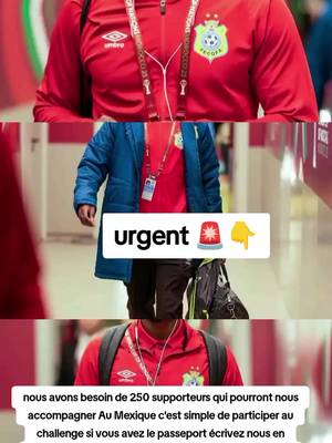 nous avons besoin de 250 supporteurs qui pourront nous accompagner Au Mexique c'est simple de participer au challenge si vous avez le passeport écrivez nous en commentaire et nous allons passer au tirage au sort la chance est devant vivre le match en live#Léopards # #CAN2025 #FecofaRDC #EnMission 