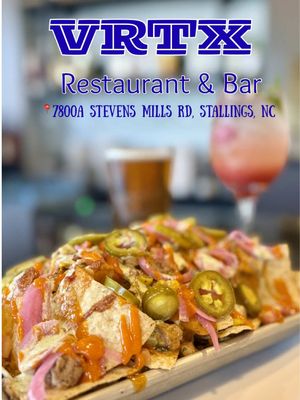 🚨Listen up, Charlotte! I found the coolest spot just outside the city in 📍Stallings, NC! This is the VRTX Restaurant and Bar where everything is scratch made, local NC craft beers reign supreme and you can have a one of a kind chef experience. Let me back up; the original spot is a bottle shop in Harrisburg, and while this location does sell bottles and cans to take home, they are offering so much more with seasonal menu changes and a chef driven exclusive Supper Club (details below). ✨Here’s a breakdown of what we tried: 🦐Blackened Shrimp & Artichoke dip- creamy, cheesy, rich and decadent 🌶️Vortex Nachos- house beer cheese, pickled onion and jalapeño, spiced street corn, cuban pork 🐟Honey Glazed Salmon- grilled salmon over quinoa and spinach served with a lemon honey butter glaze 🍔The Stack Burger-  100% angus beef, applewood bacon, burger sauce, fried pickles, red onion, mixed greens on brioche 🥩The Lil Dipper- house braised short rib, caramelized onion, portobello mushroom, red peppers, garlic aioli served with au jus 🍓Fresh Berry Spritz- prosecco, berry compote, lemon-lime soda 🍺Primal Blood Orange- blood orange craft beer from Primal Brewery ‼️Tuesday Supper Club Details‼️ The VRTX is also offering a one of a kind supper club experience, every 3rd Tuesday of the month. This is a chef driven menu with 4-5 courses, with rotating themes focusing on seasonal ingredients. Each month is a new concept and this is by ticket only, so you must purchase in advance.  📲 @thevrtxstallings  📍7800A Stevens Mills Rd, Stallings NC 28104 📞(704)628-5029 🕚Monday-Thursday 11am-10pm 🕚Friday-Saturday 11am-11pm 🕚Sunday 10am-4pm #charlotte #charlotterestaurant #diningexperience #localbusiness #restaurant
