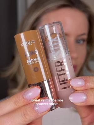 @L'Oréal Paris UK vs @MaybellineUK bronzer sticks 🤎 #makeuptutorial #makeupinspo #creambronzer #bronzer #drugstoremakeup @L’Oréal Paris @Maybelline NY 