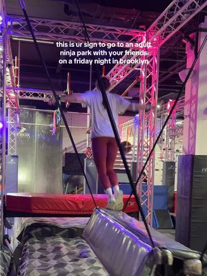 my body is injured & sore but i will be back. 📍ferox ninja park in brooklyn ! & we met someone on american ninja warrior🤯  #nycthingstodo #nyc #nycactivities 
