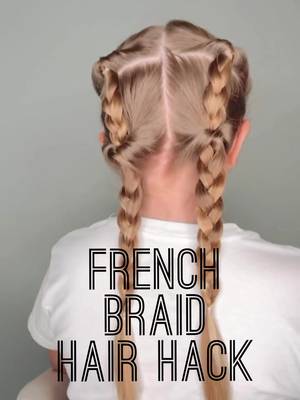 FRENCH BRAID HAIR HACK 🩷❤️ #hairtutorial #hairstyle 
