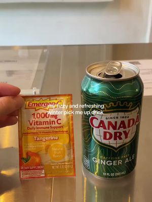 EMC + fizzy drink = the ultimate pick me up with immunity support 🥤 These statements have not been evaluated by the Food and Drug Administration. These products are not intended to diagnose, treat, cure, or prevent any disease 🎥: ceciliahuerta_ #drinkrecipe #mocktail #emergenc #vitaminc 