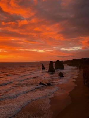 A perfect sunset over the 12 Apostles 