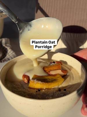 Oats on their own are fine … but this is better 💪🏽 (ingredients below) Ingredients:  4 cups water  2 cinnamon sticks  2 cups oats (or spelt flakes) 1 ripe plantain  2 tbsp @theelectrictribe Irish Sea Moss Gel 250ml coconut milk  1/2 tsp nutmeg  2 dates  1 tsp ceylon cinnamon  100g coconut cream  1 tbsp vanilla  #porridge #plantain #oats #seamoss #veganrecipes 