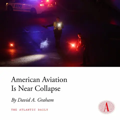 The American commercial-aviation system used to be a modern marvel—but today, the system seems near collapse, David A. Graham argues in The Atlantic Daily. At New York’s LaGuardia Airport, all flights were paused this morning after an Air Canada jet collided with an airport fire truck on a runway, killing two pilots and injuring dozens of others. Nearly 1,000 flights leave from or arrive at LGA every day. The fatal crash occurred as travelers face hourslong security lines at some major airports, Graham writes. Checkpoints are staffed by the Transportation Security Administration, which is part of the Department of Homeland Security. DHS has not been paying TSA workers since Valentine’s Day because of a partial government shutdown. “Following the killings of Renee Good and Alex Pretti in Minneapolis, Democrats have demanded reforms in exchange for funding the department, and neither they nor Trump have been willing to budge,” Graham writes. “TSA agents, who are not well paid in the first place, have not received paychecks since February, and the situation seems to have hit a breaking point in the past few days.” This morning, reports of smoke in the air-traffic-control tower at Newark Liberty International Airport caused a brief ground stop. Last week, an Alaska Airlines plane nearly crashed into a FedEx plane on a runway at Newark, missing by just 300 to 325 feet. Earlier this month, a Singapore Airlines plane clipped the wing of a Spirit Airlines jet while pushing back from a gate. Last spring, air-traffic controllers lost the ability to track planes at Newark for two brief intervals, causing such stress that some of them took leave. “Each of these situations had its own specific causes, but what unites them is years of disinvestment capped by political dysfunction,” Graham continues at the link in our bio. 📸: Spencer Platt / Getty