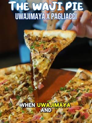 When Uwajimaya and @Pagliacci Pizza decide to Team-up and create a Pizza, you know I’m there. They made the Waji Pie and this pizza is exclusive to all Pagliacci locations through April 14th. You all know how much I love both Uwajimaya and Pagliacci. I’ve had amazing memories since I was a kid eating and shopping at both with my family and especially shopping with my grandma at the old Chinatown/ID location. So when I got the chance to try The Waji Pie, I just had to make my way. Using ingredients from Uwajimaya, I loved the fusion of this pizza. Teriyaki Chicken, Chili-Crisp Roasted Pineapple, Pickled Red Onions, Mozzarella, Green Onions, Teriyaki Mayonnaise and Sesame-Nori Furikake. This pizza pie just marries so well. Pagliacci and Uwajimaya have been staples in the Pacific Northwest and I just love that they decided to collab together. Make sure you get this pizza before April 14 at all Pagliacci locations. #pizza #seattle #seattletiktok #uwajimaya #pagliacci