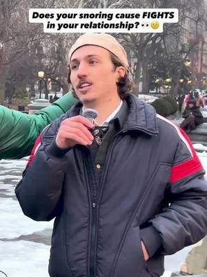 we held strangers hostage and made them try it 🤐 the snoring stops. the relationship survives. you’re welcome. 🖤  #hostagetape #streetinterview #snoring #mouthtaping #sleepbetter