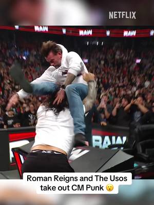 CM Punk laughing while Roman Reigns and The Usos lose their minds... INCREDIBLE 🔥 #WWEonNetflix #RAWonNetflix
