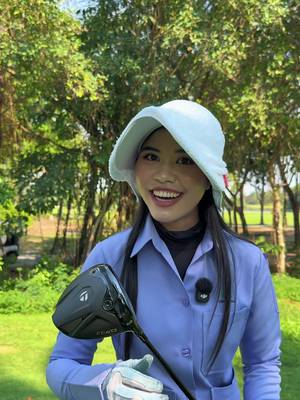 Can caddy Kat help me make a birdie on the par 5 11th hole at Subrapruek GC, Bangkok, Thailand 🇹🇭  #golfcaddy #golftiktok #golf #stackandtilt #golfthailand 