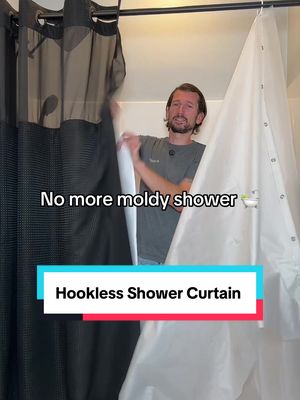 You notice an immediate difference as soon as you make the switch #showercurtain #showercurtains #hooklessshowercurtain #showertok #tiktokshopcreatorpicks 