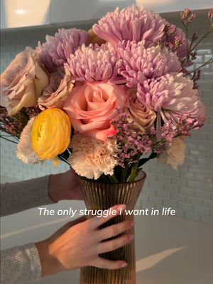 A situation we're happy to be in. #spring #flowerarrangement #flowers #bouquets #springtime #relate
