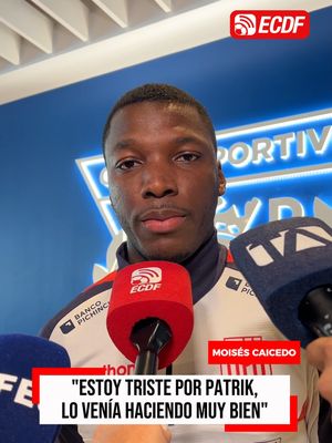 "ESTOY TRISTE POR PATRIK, VENÍA HACIÉNDOLO MUY BIEN. VOLVERÁ FUERTE" 🇪🇨🚨 Moisés Caicedo lamentó la lesión de Patrik Mercado, que lo deja fuera del Mundial. 🎙️ @gabrielaalcivar12