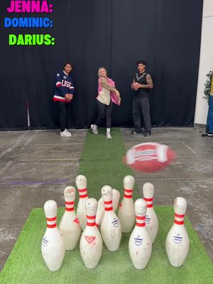 Multi sport bowling with @jonesbrotherstv 🎳#bowling #sports 